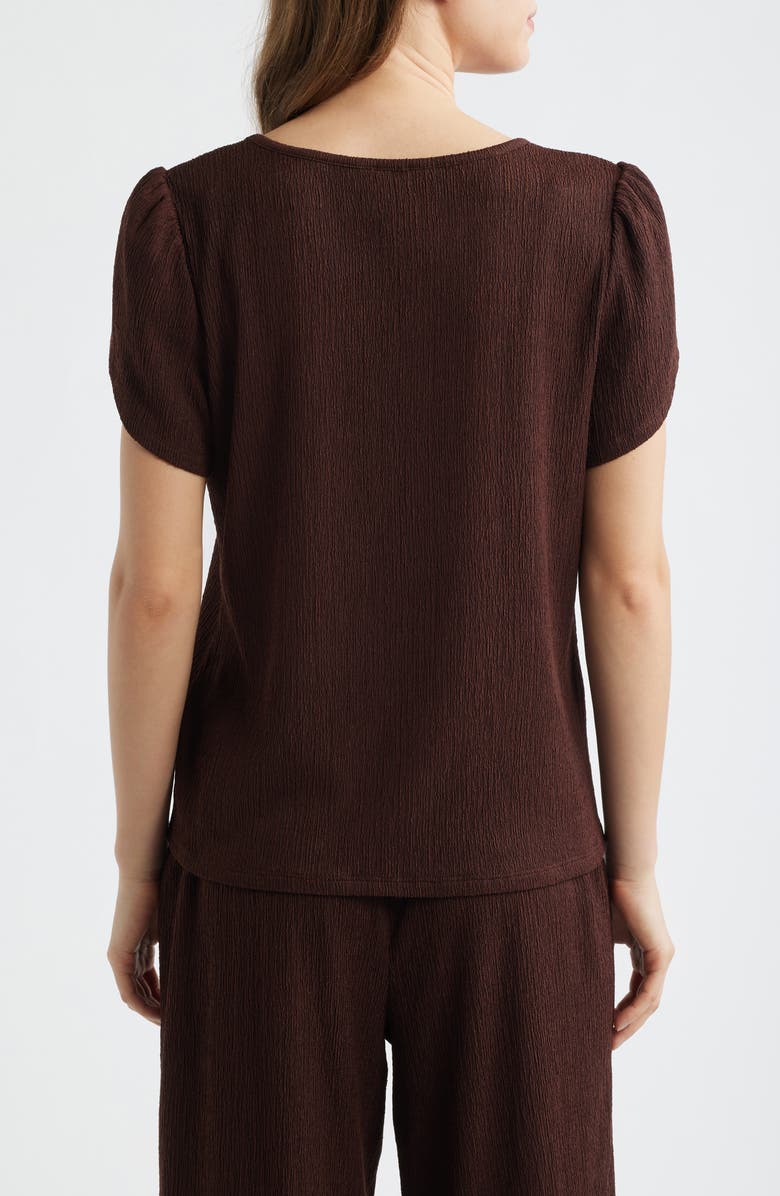 AK ANNE KLEIN Tulip Sleeve Crepe Top, Alternate, color, 