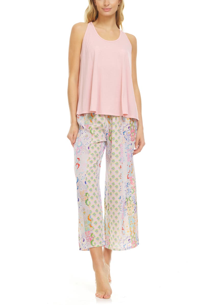Flora Nikrooz Nadia Crepe Pajamas, Main, color, Ivory