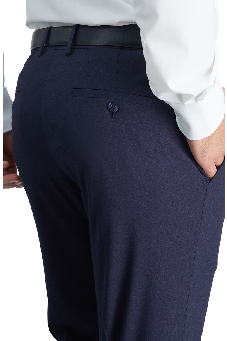 Sharkskin Slim Fit Stretch Dress Pant, Alternate, color, DARK NAVY