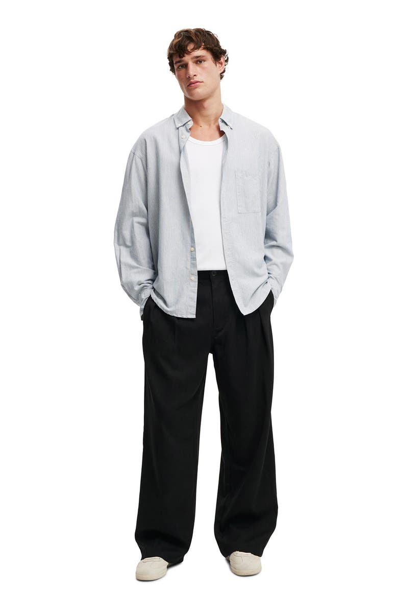Cotton On Men's Super Baggy Pleated Pant, Alternate, color, Black