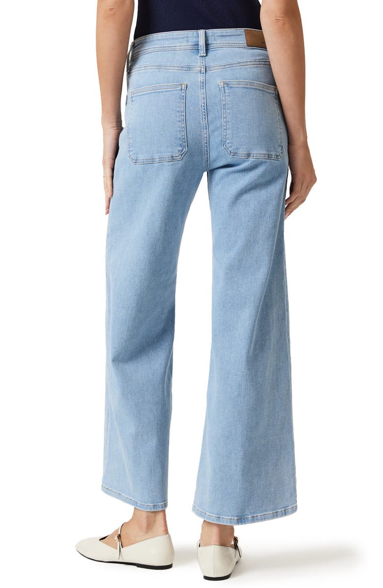 Mavi Jeans Paloma Marine Patch Pocket Ankle Wide Leg Jeans, Alternate, color, Light Blue Flex Blue