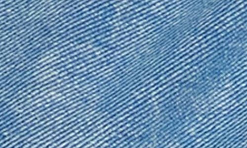 Barefoot Dreams Denim Look French Terry Sweatshirt In Indigo Light Wash