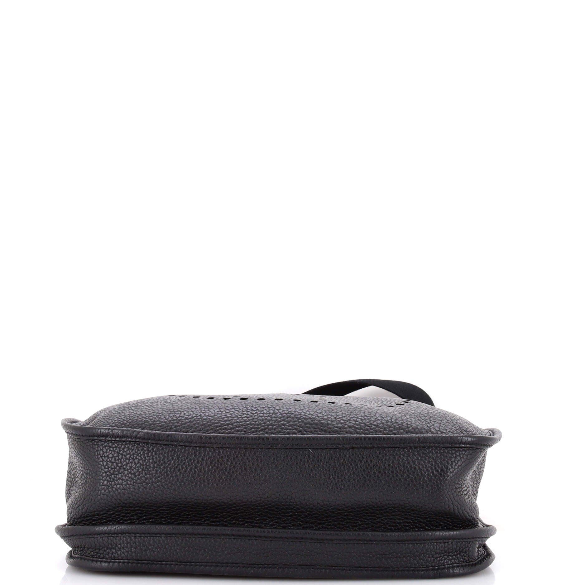 Pre-Owned Hermes Evelyne Bag Gen II Clemence GM, Alternate, color, Noir