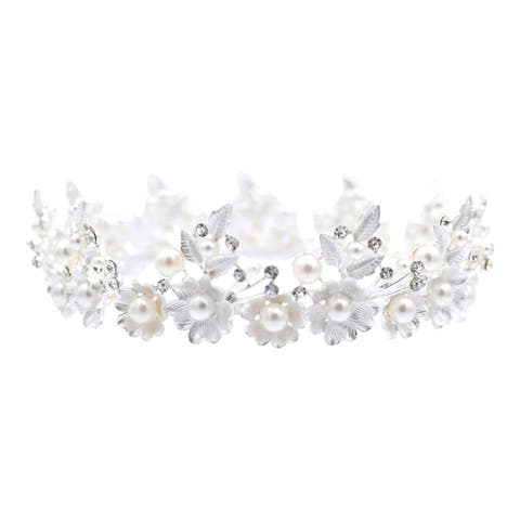 Crystal Pearl Floral Crown