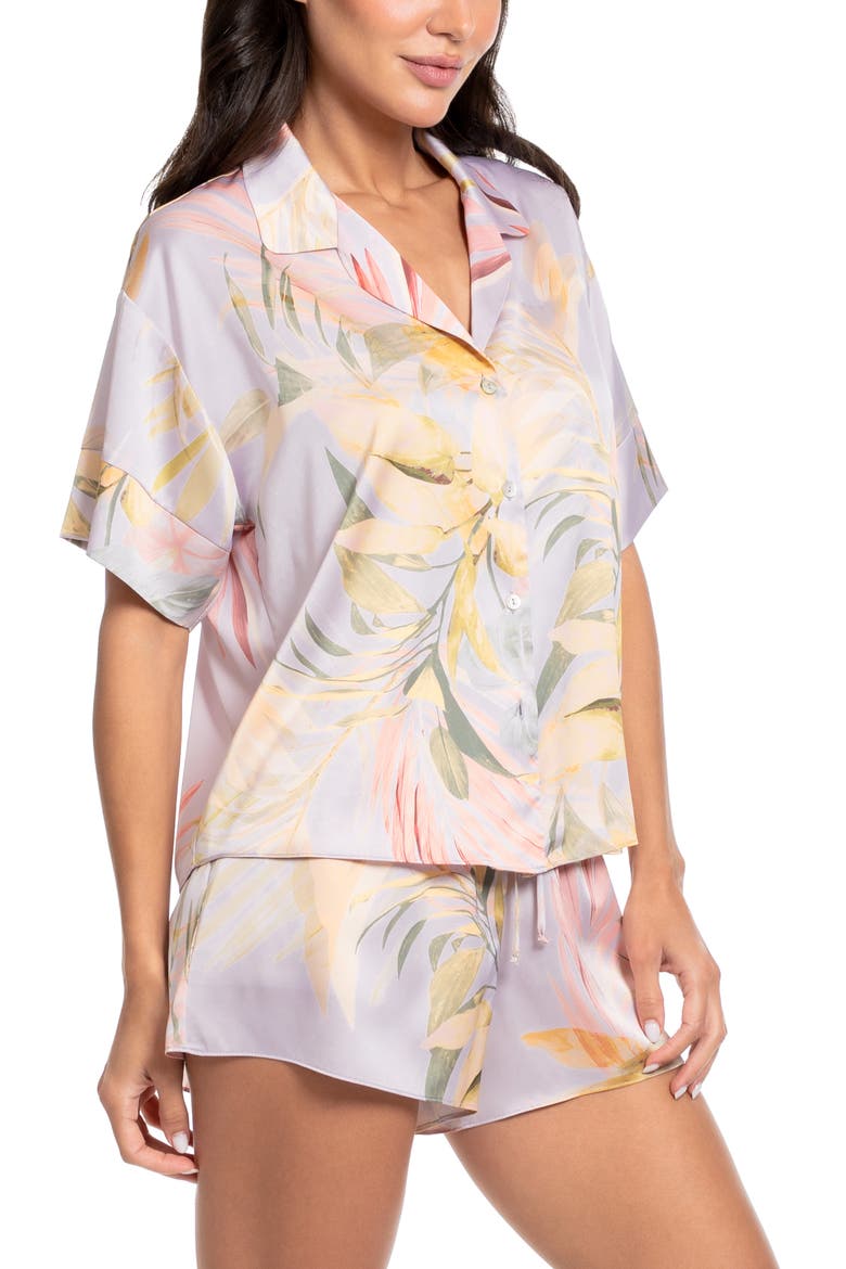 Satin Short Pajamas, Alternate, color, PURPLE