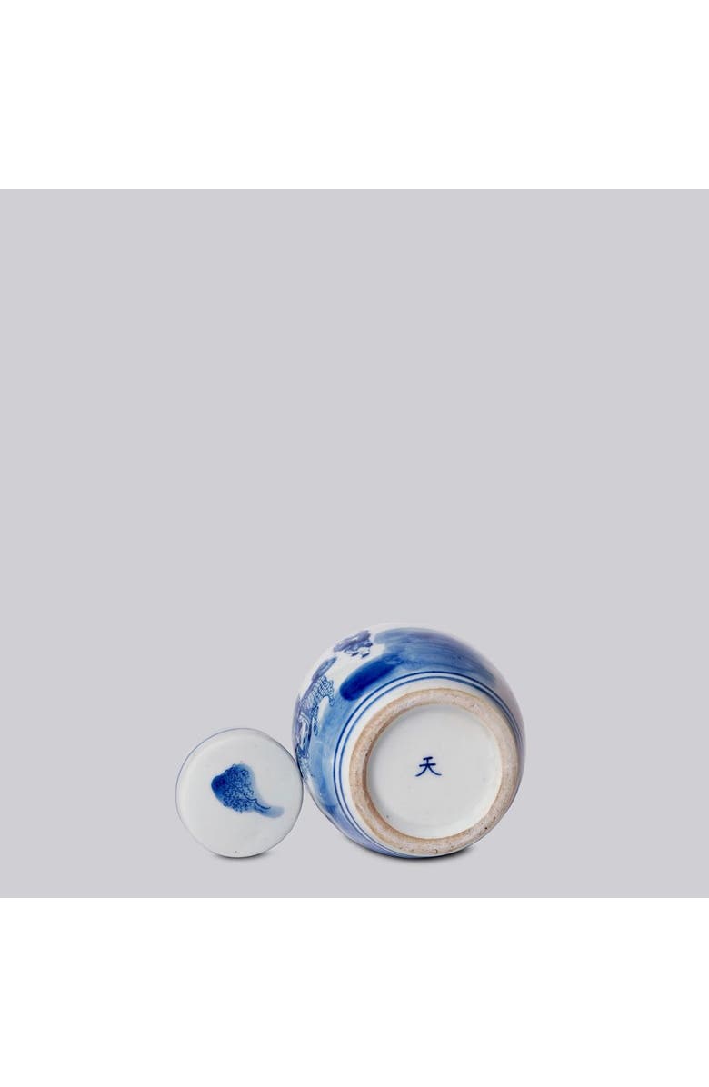 Cobalt Guild Porcelain Mini Playing Children Round Jar, Alternate, color, Blue And White