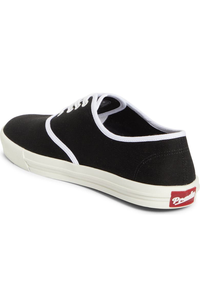 Prada Canvas Low Top Sneaker, Alternate, color, Black