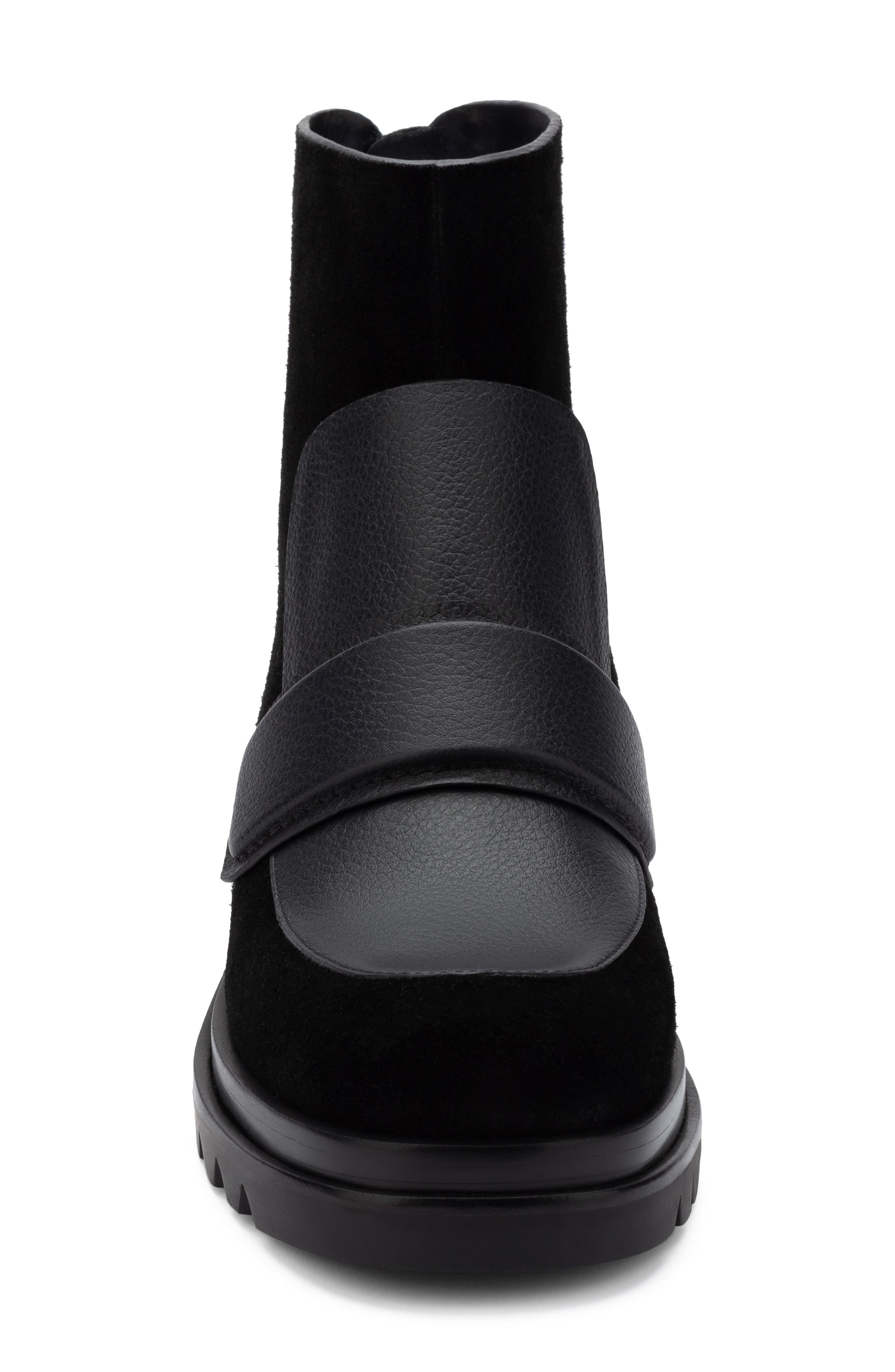 Mercedes Castillo Tumbled Leather Combat Boot, Alternate, color, 