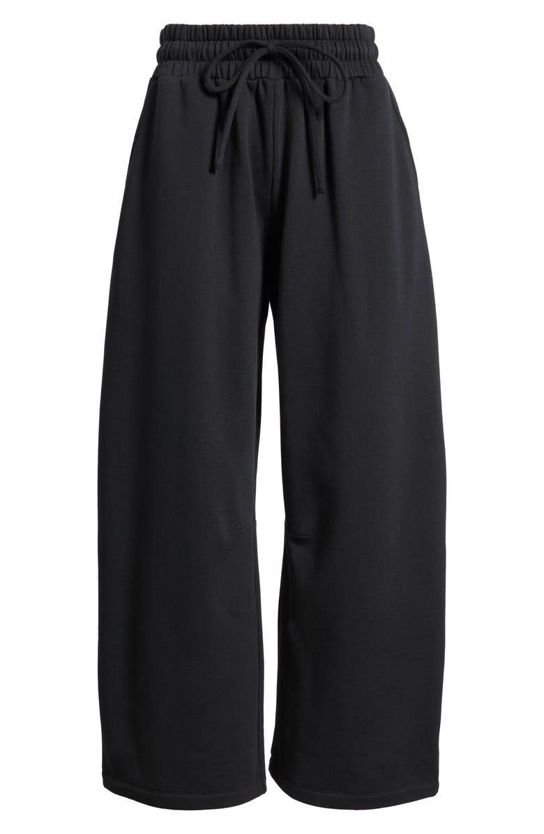 BP. Barrel Leg Fleece Sweatpants, Main, color, Black