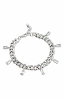 SAVVY CIE JEWELS Curb Chain Fringe Bracelet