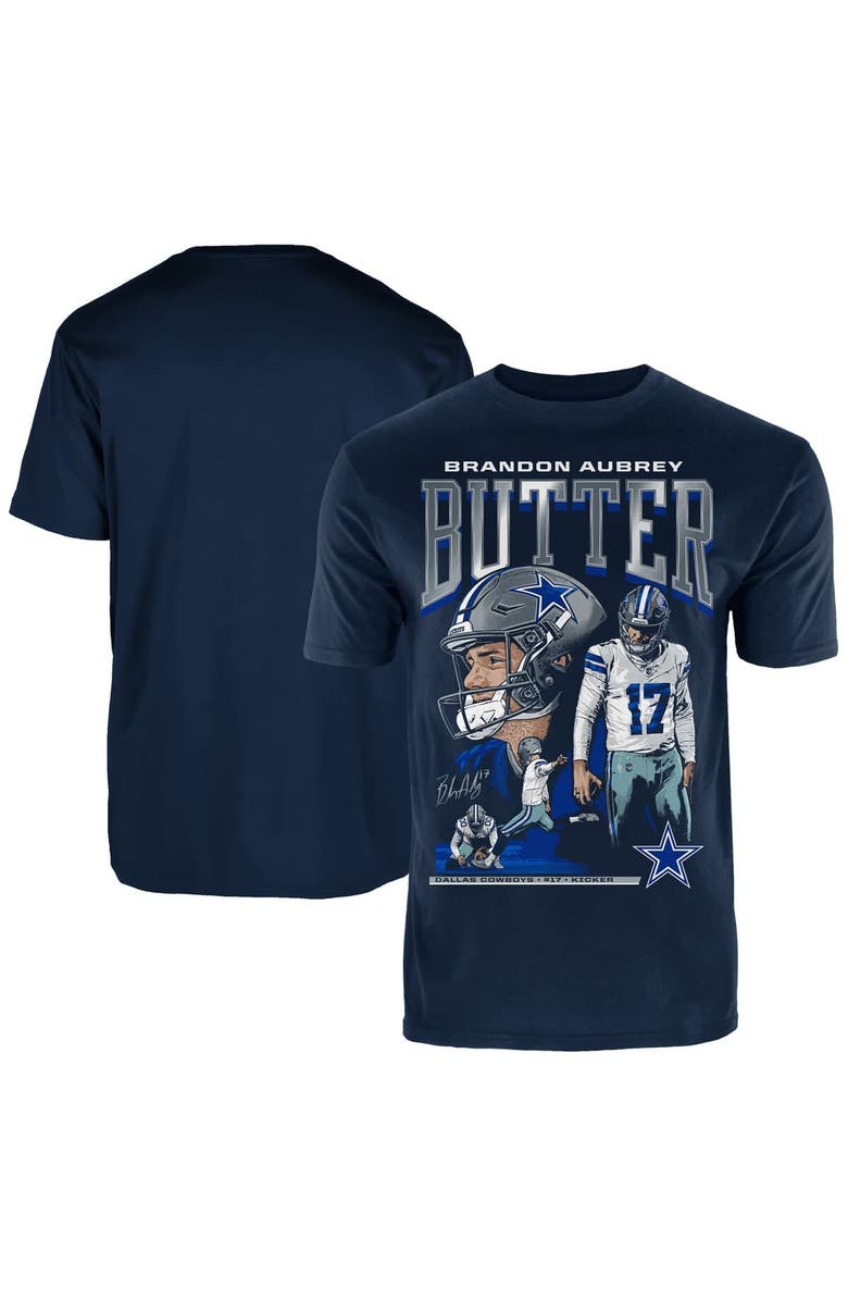 FANATICS Men's Fanatics Brandon Aubrey Navy Dallas Cowboys Graphic T-Shirt, Main, color, Navy