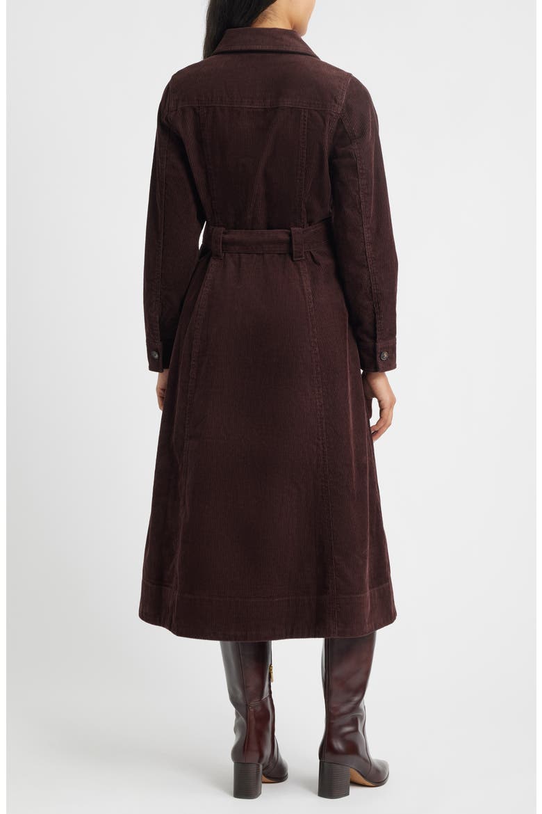 Long Sleeve Corduroy Shirtdress, Alternate, color, OXBLOOD