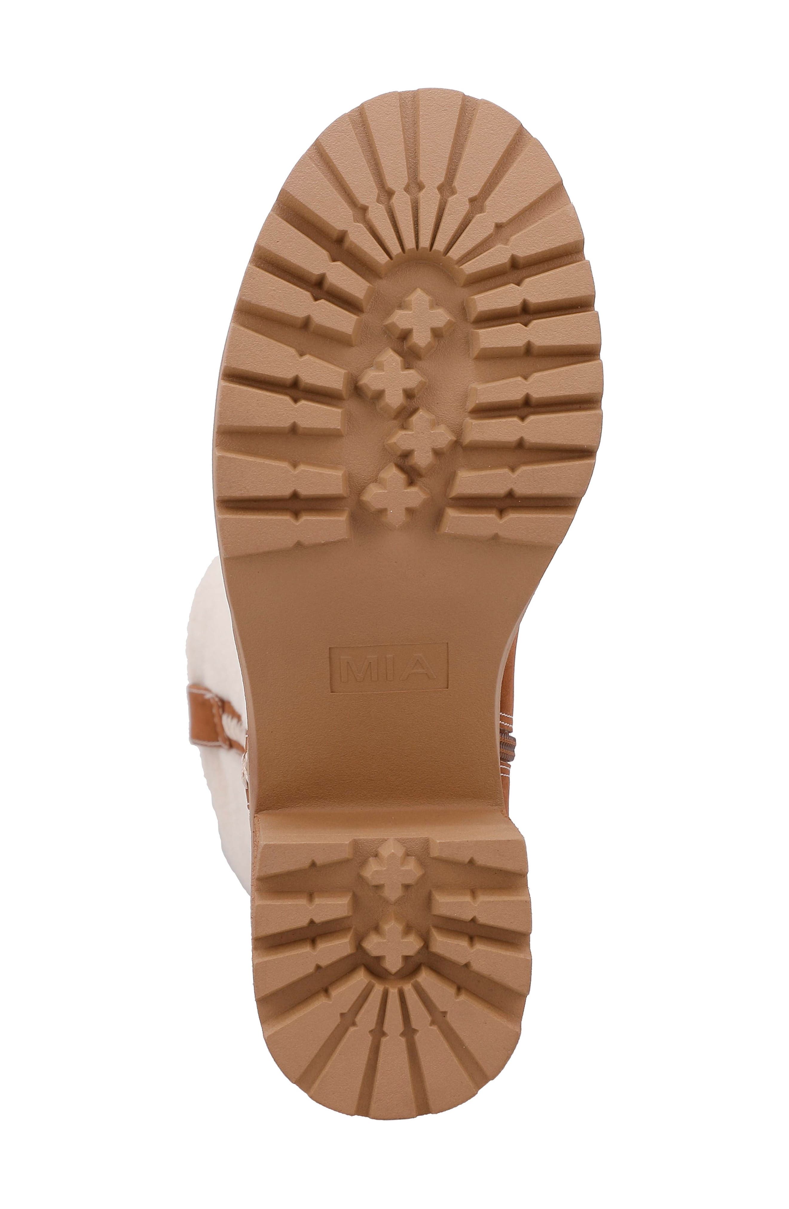 Teirson Faux Shearling Platform Boot, Alternate, color, COGNAC