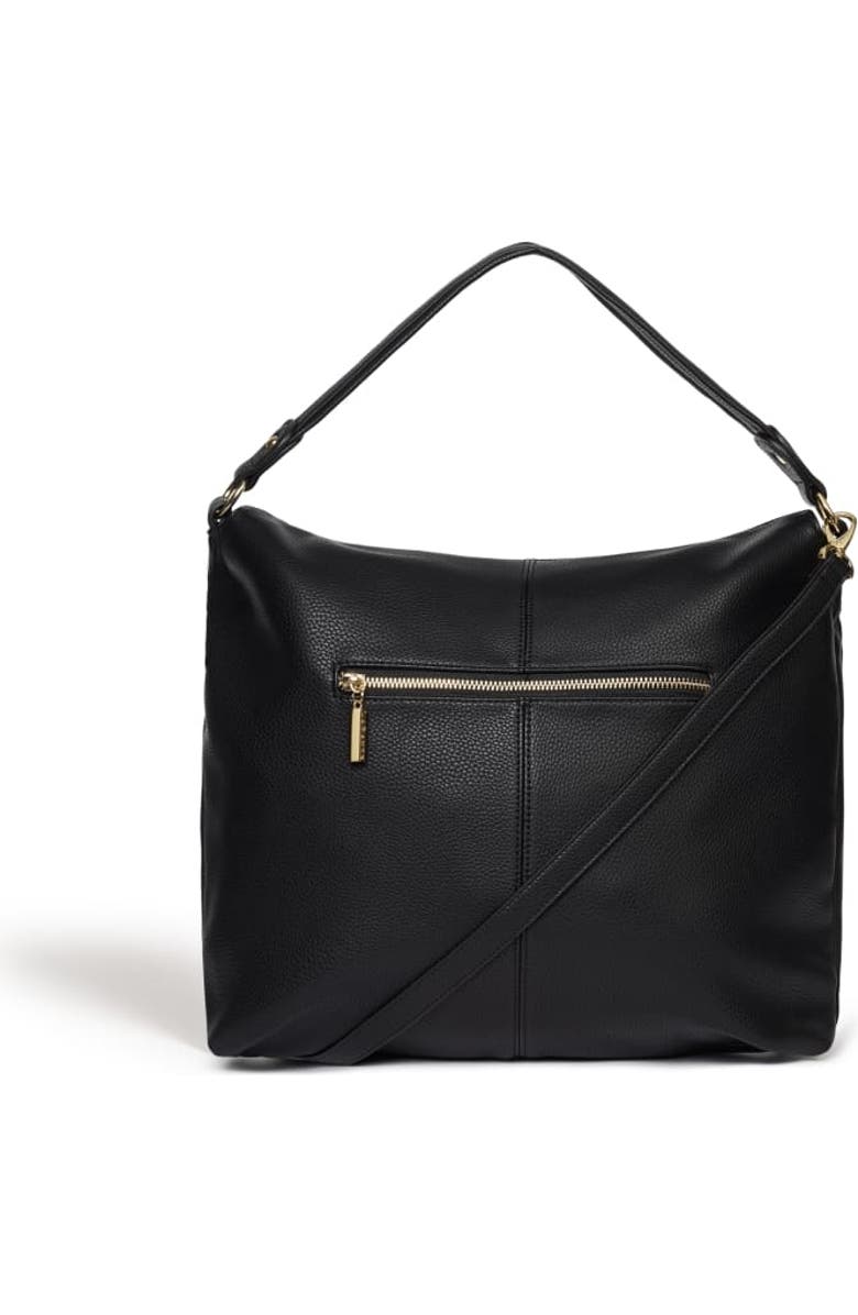 LaBante London Abelia Black Vegan Hobo Bag, Alternate, color, Black