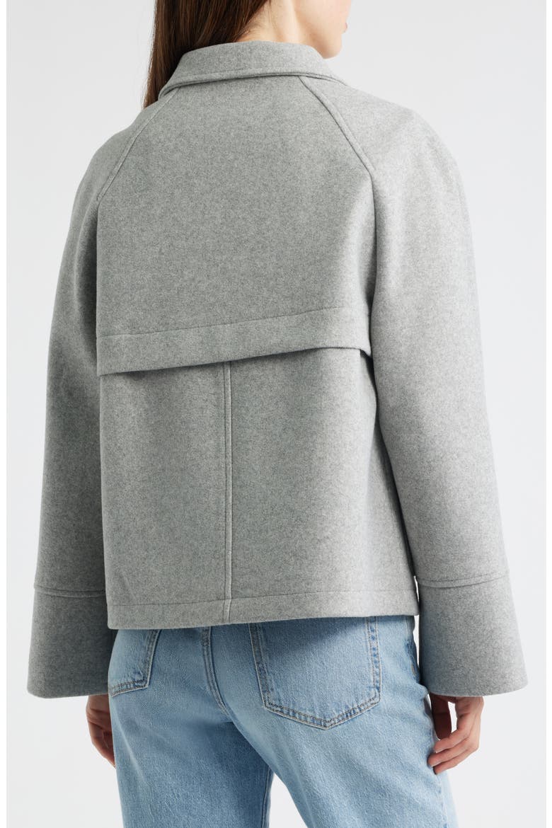 Stand Collar Felt Jacket, Alternate, color, GREY