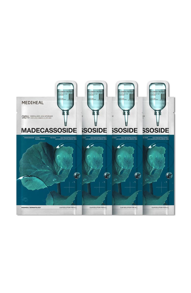 MEDIHEAL <p>4-Pack Madeca Essential Masks</p>, Main, color, Turquoise/ Aqua