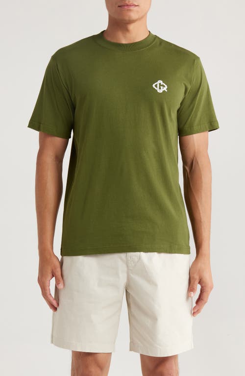 Quiet Golf Old Timers Logo Graphic T-Shirt in Olive 