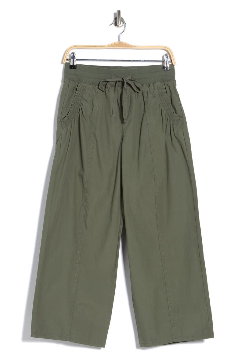Wide Leg Crop Pants, Alternate, color, LEAF GREEN