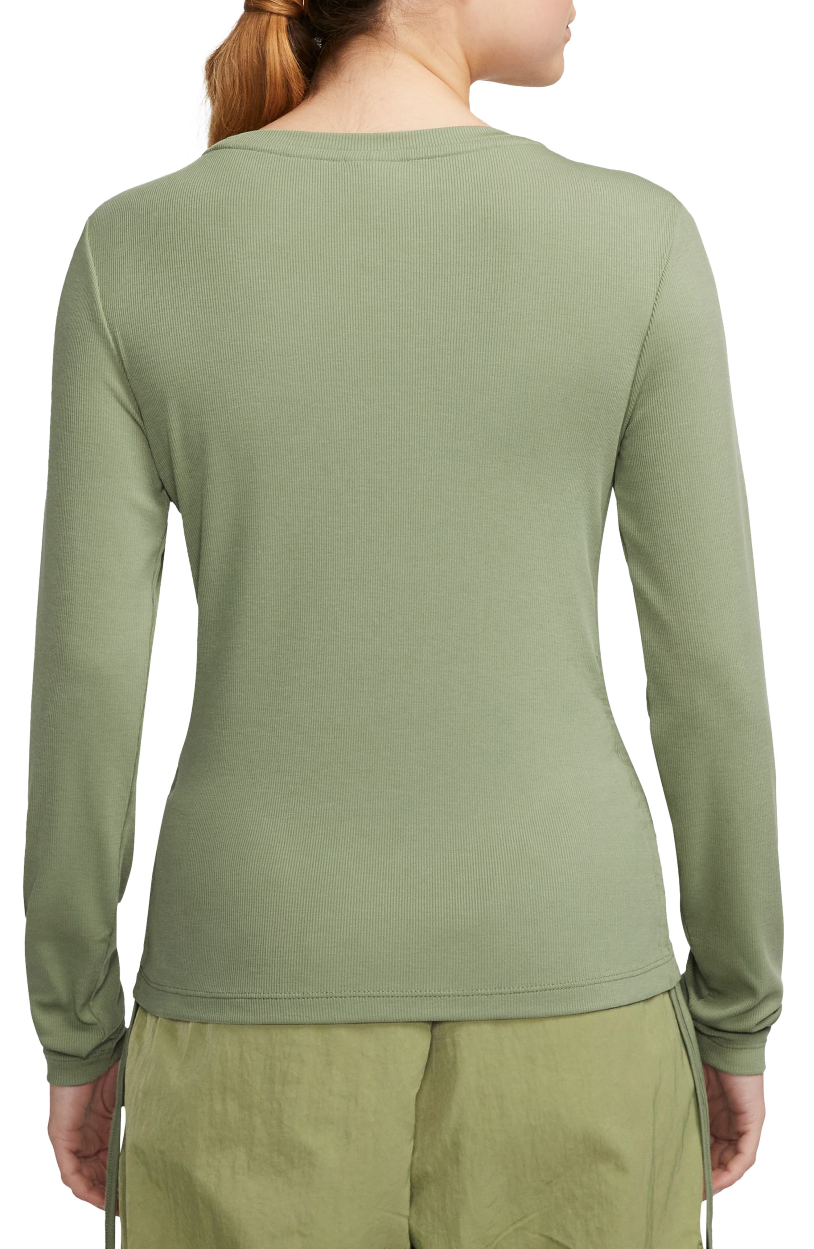 Sportswear Ruched Long Sleeve Rib T-Shirt - image 2