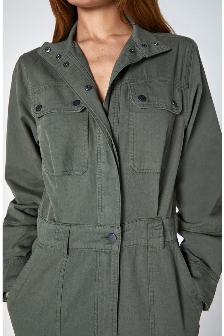 Janna Long Sleeve Cotton Utility Jumpsuit, Alternate, color, KELP