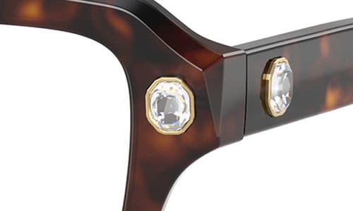 Swarovski 54mm Pillow Optical Glasses In Havana