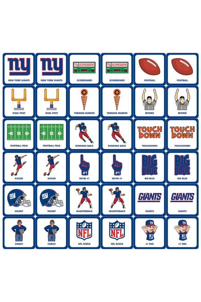 New York Giants Matching Game, Alternate, color, Multicolor