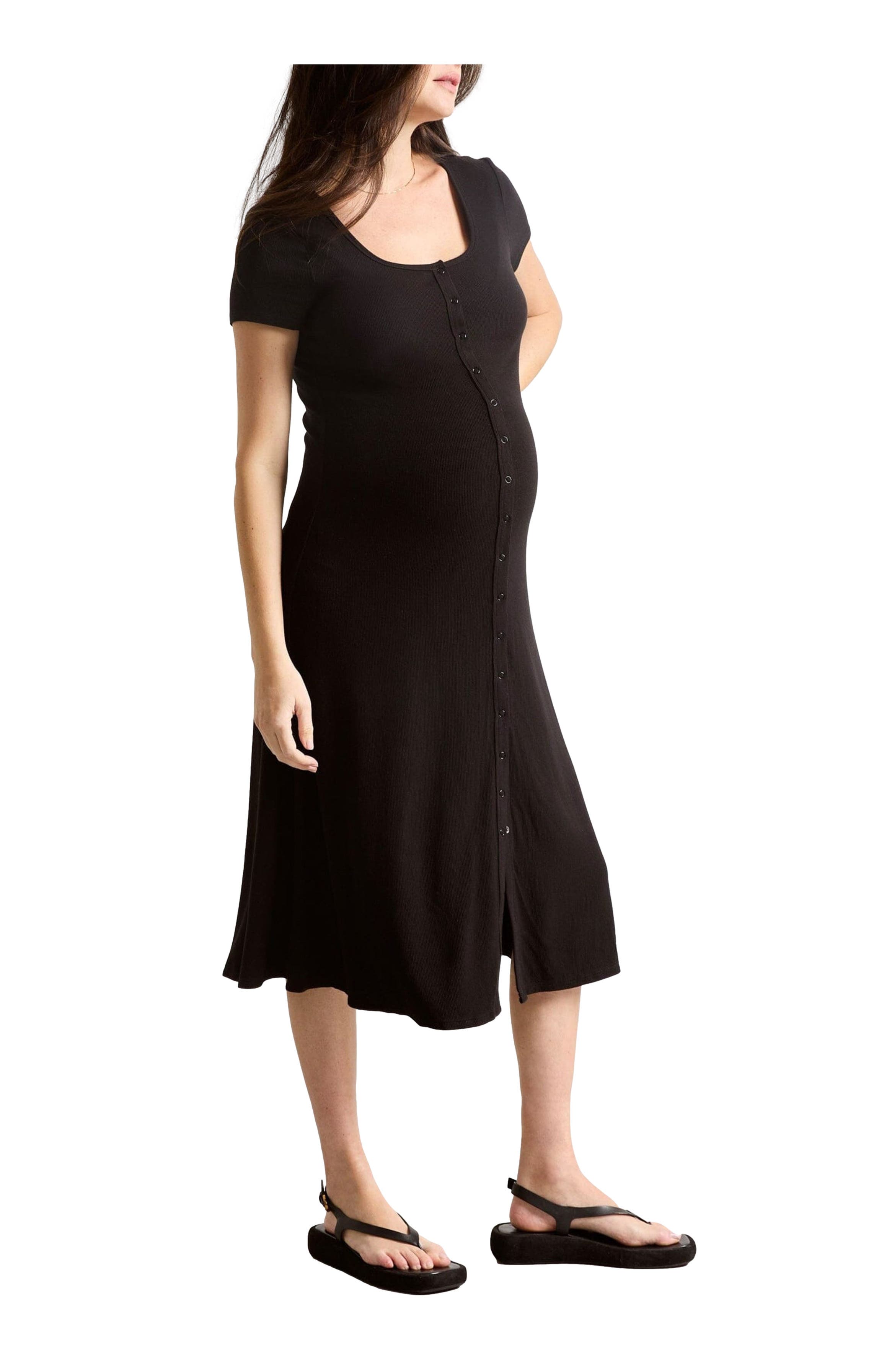 The Softest Rib Nursing Midi Dress - image 1