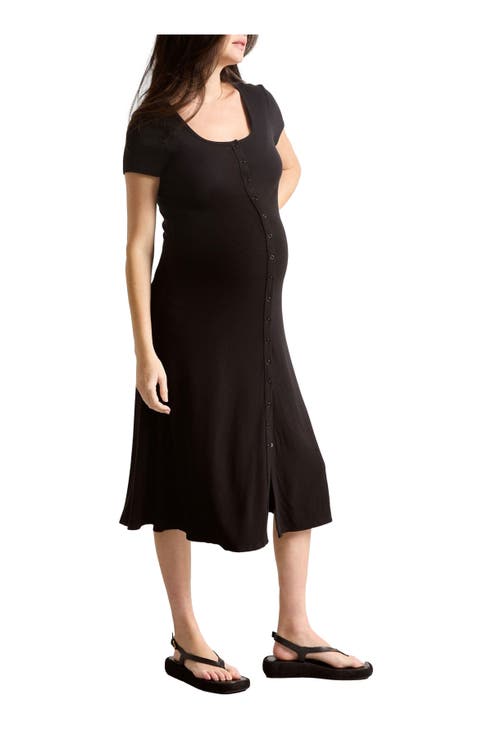 The Softest Rib Nursing Midi Dress
