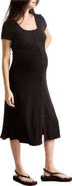 HATCH Collection The Softest Rib Nursing Midi Dress
