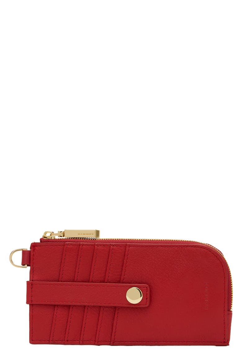 210 East Leather Continental Wallet, Main, color, CHILI RED/ GOLD