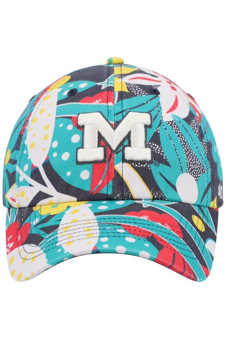 Women's '47 Charcoal Michigan Wolverines Plumeria Clean Up Adjustable Hat, Alternate, color, Charcoal