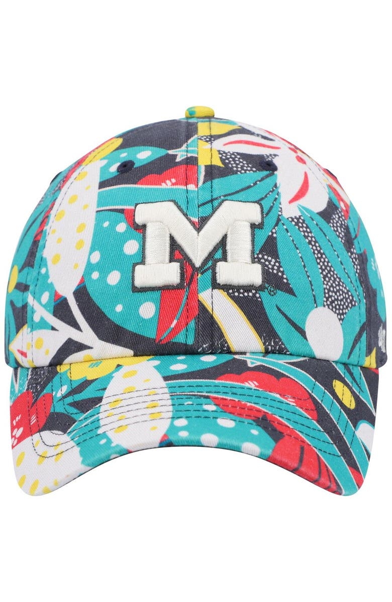'47 Women's '47 Charcoal Michigan Wolverines Plumeria Clean Up Adjustable Hat, Alternate, color,