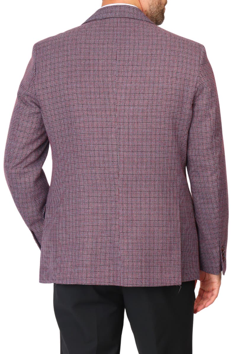 TailorByrd Micro Houndstooth Sport Coat, Alternate, color, Merlot