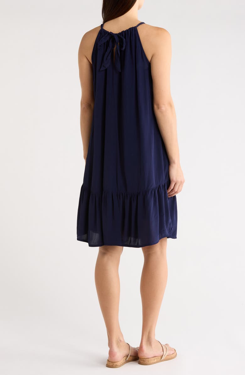 Tommy Bahama Calypso Tiered Crepe Minidress, Alternate, color, Mare Navy