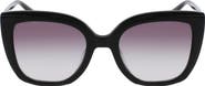 Longchamp Le Pliage 53mm Gradient Rectangular Sunglasses