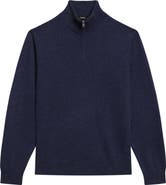 Theory Hilles Quarter Zip Cashmere Sweater