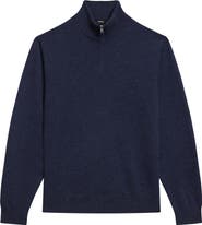 Theory Hilles Quarter Zip Cashmere Sweater