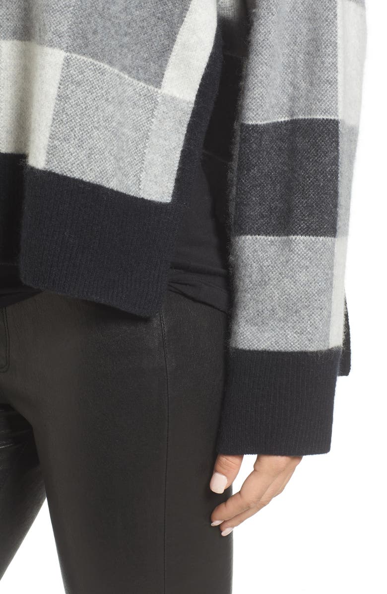 Nordstrom Signature Check Plaid Cashmere Sweater, Alternate, color,