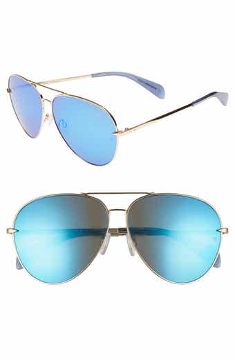 rag & bone 63mm Oversize Aviator Sunglasses