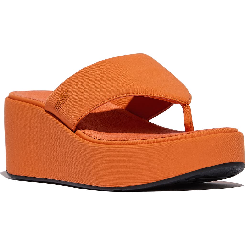 Fitflop Platfforms Wedge Toe Post Sandal In Satsuma