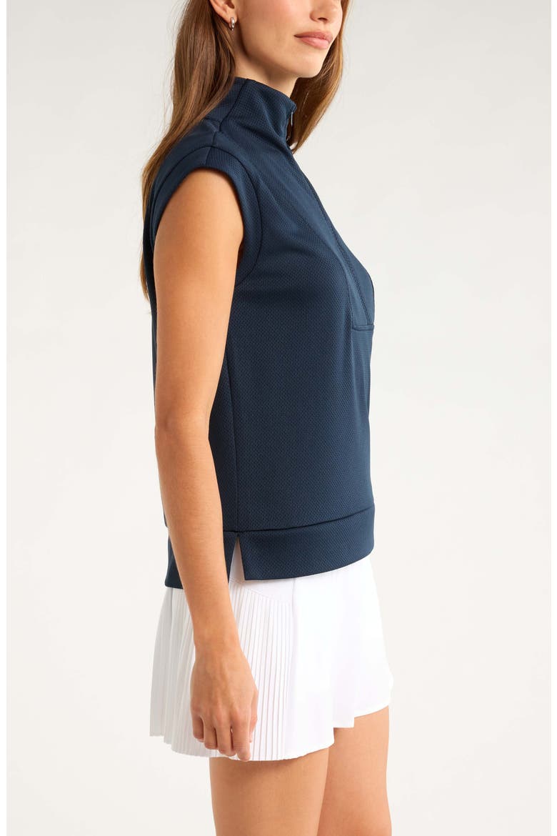 Sleeveless Mesh Top, Alternate, color, NAVY SAPPHIRE