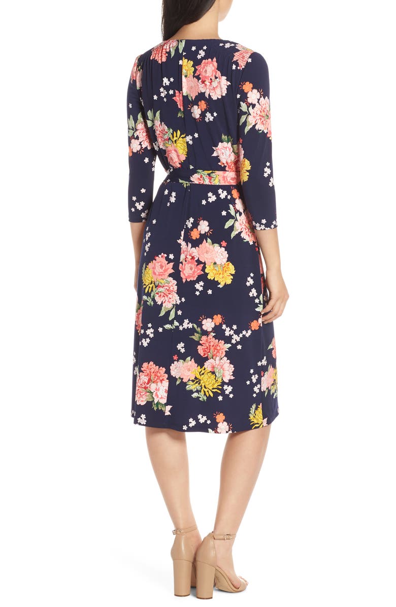 Eliza J Floral Faux Wrap Dress, Alternate, color,