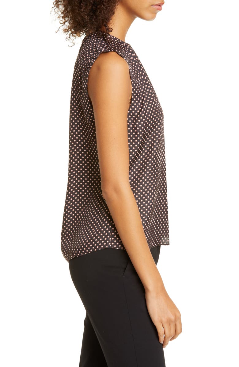 Tailored by Rebecca Taylor Deco Dot Sleeveless Silk Blend Blouse, Alternate, color, 