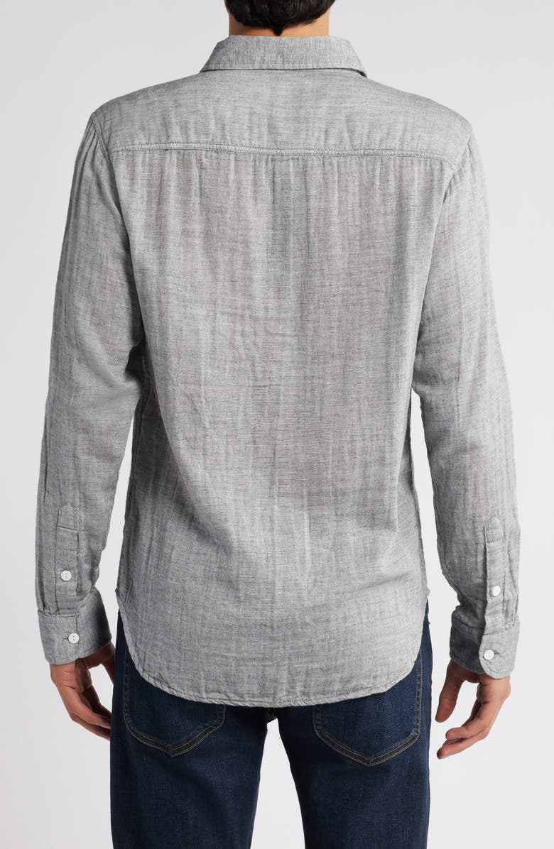 Schott NYC Double Weave Work Shirt, Alternate, color, Heather Grey