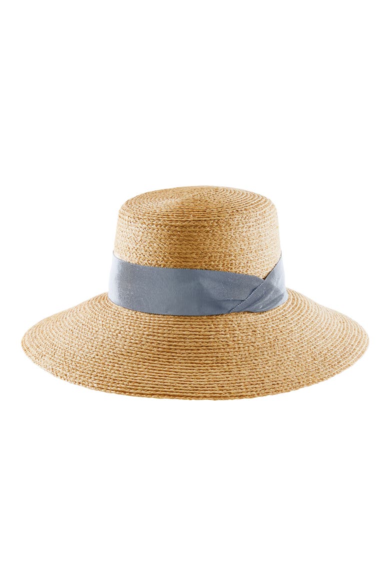 Makeda Angled Brim Raffia Hat, Alternate, color, NATURAL/ COASTAL