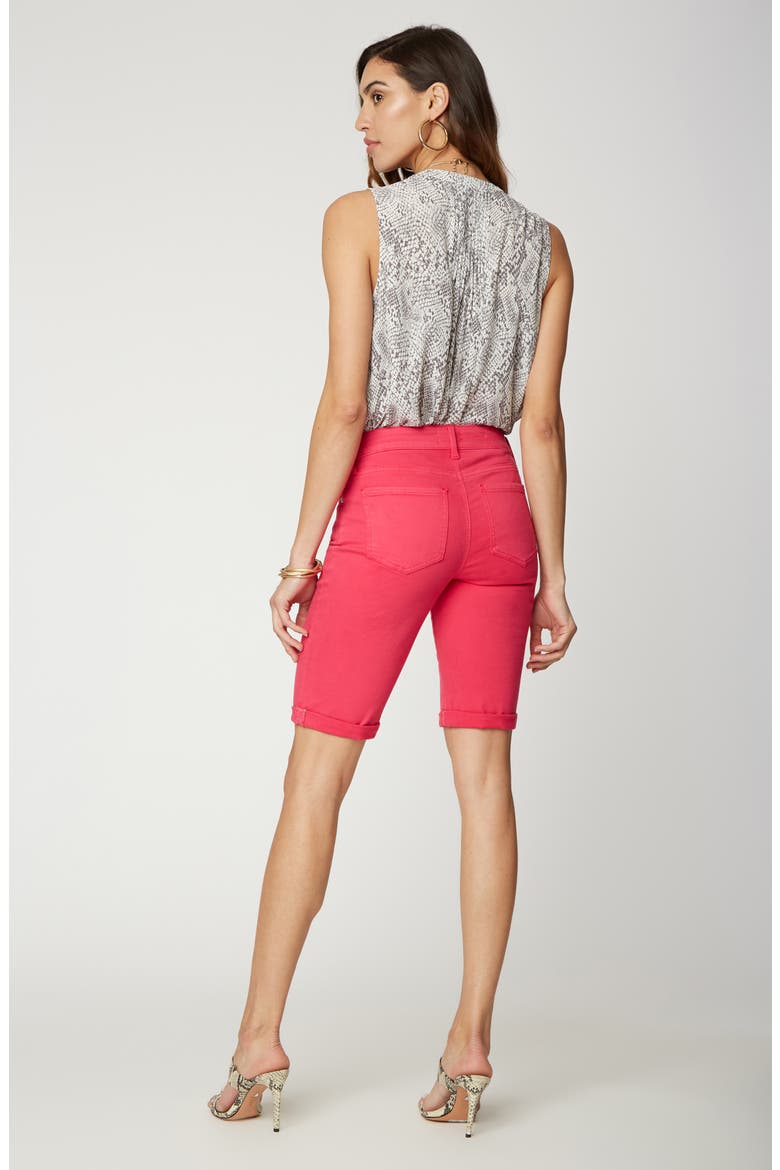 Briella Roll Cuff Shorts, Alternate, color, BIG PINK