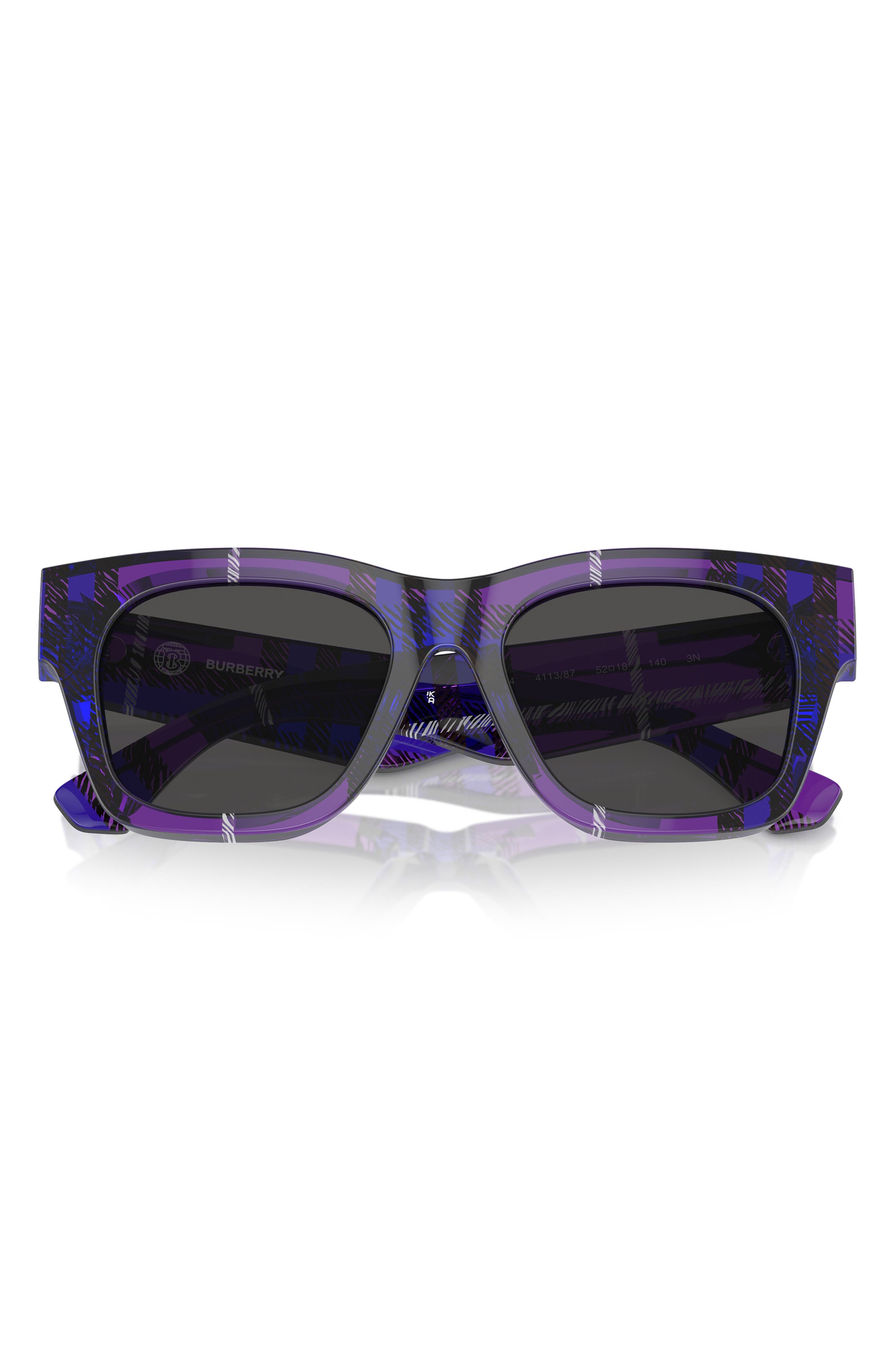 Elevated Check 52mm Square Sunglasses