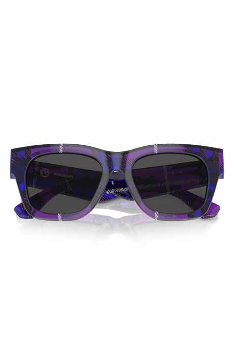 Elevated Check 52mm Square Sunglasses