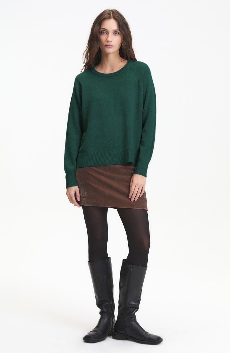 DELUC Begonia Crewneck Sweater, Alternate, color, Green