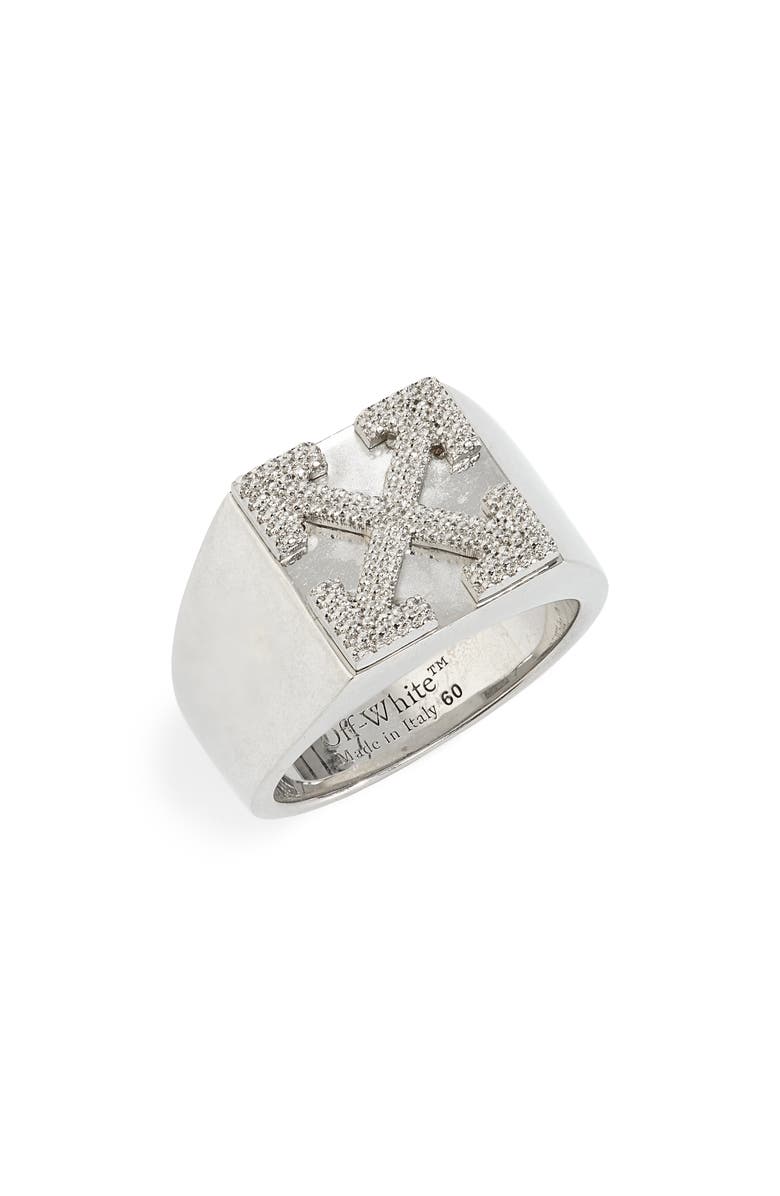 Off-White Industrial Arrows Ring, Main, color, 